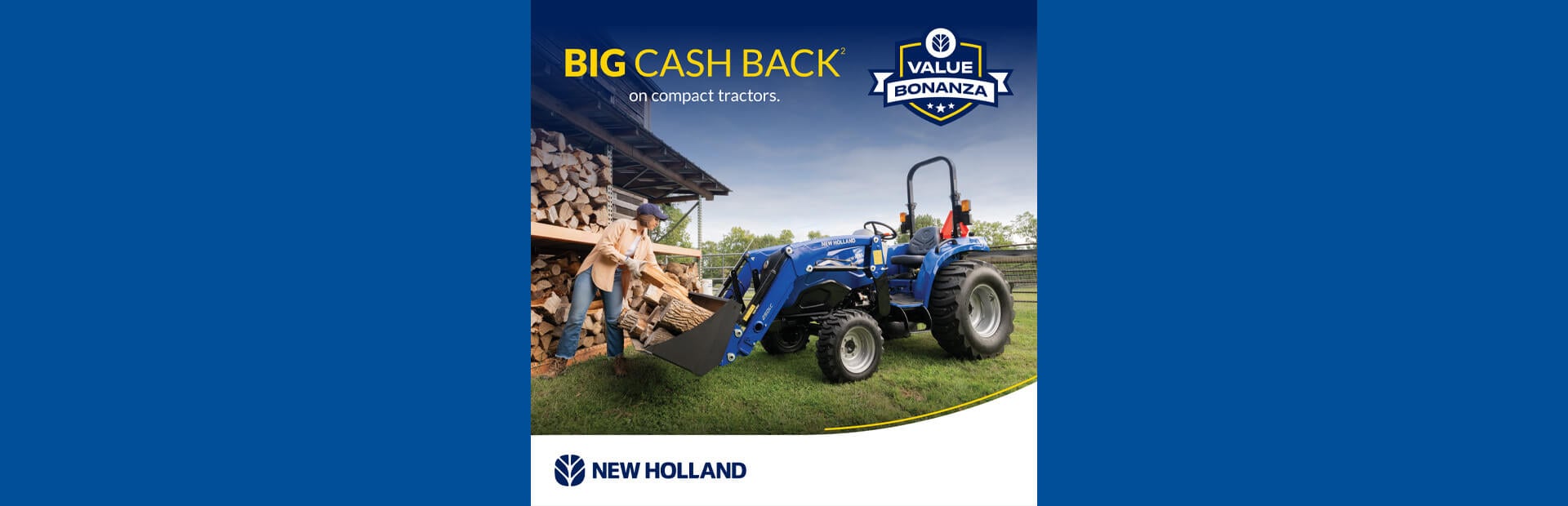 Big cash back on compact tractors.